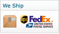 We ship with USPS, Fedex, UPS